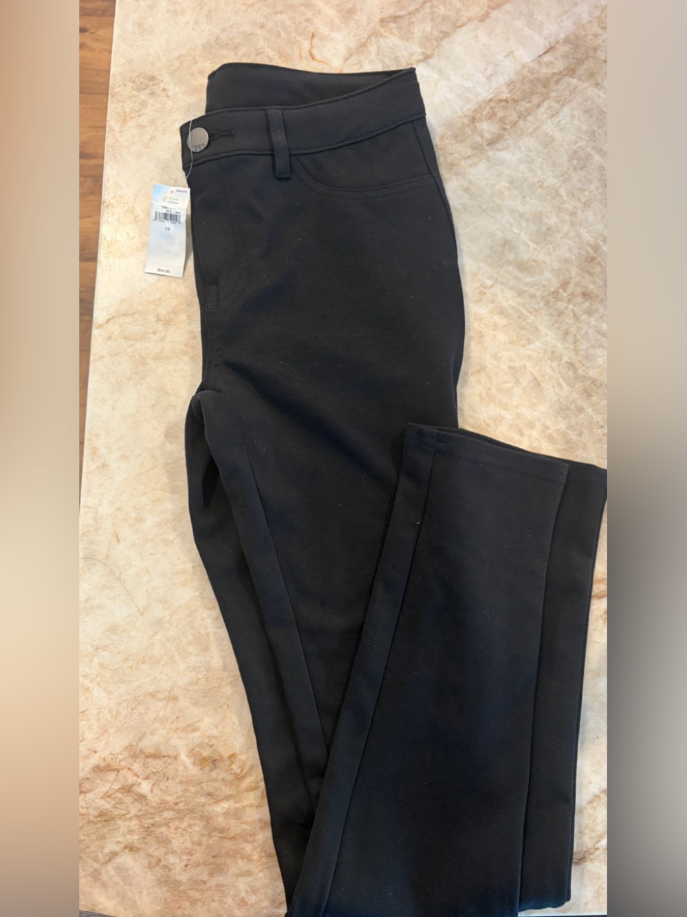 NWT- Gap Black Kids Stretch Straight Leg Pant